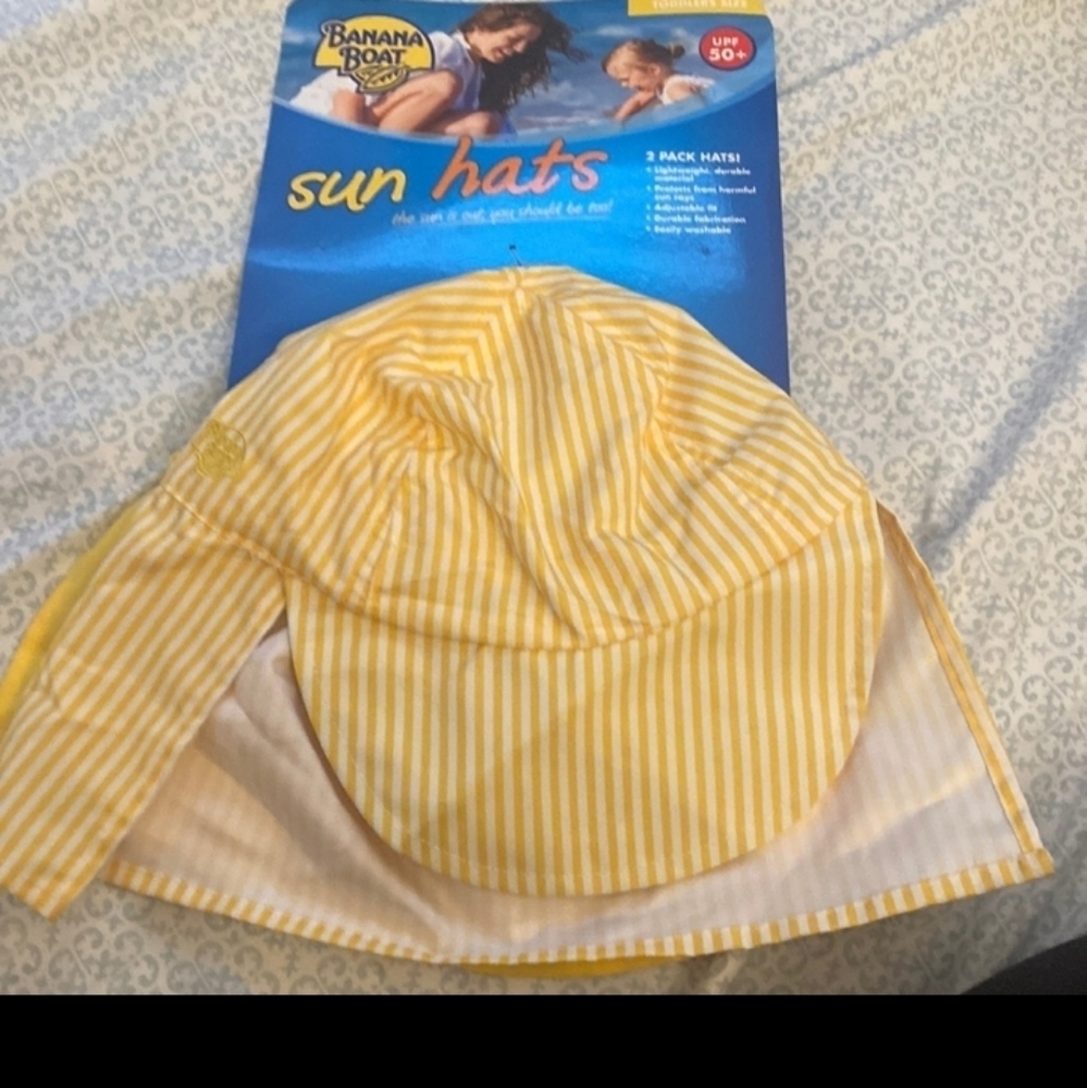Nwt Banana Boat Yellow Sun Hats Toddler Size 2T-4T